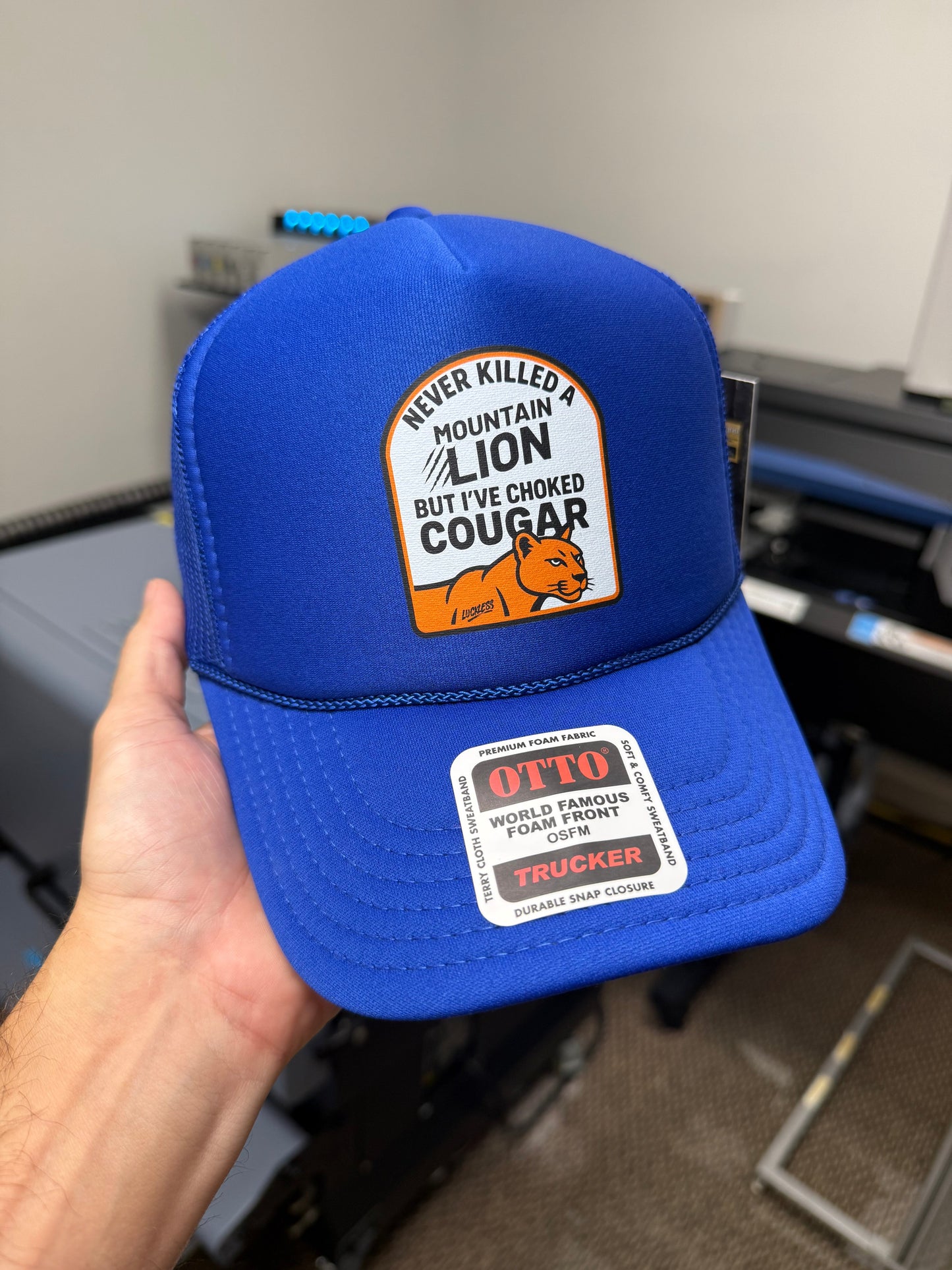 Choked a Cougar | Funny Trucker Hat